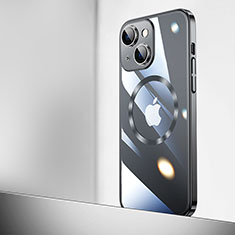 Cover Crystal Trasparente Rigida Cover con Mag-Safe Magnetic QC2 per Apple iPhone 15 Nero
