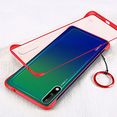 Cover Crystal Trasparente Rigida Cover H01 per Huawei Enjoy 10 Rosso
