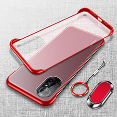 Cover Crystal Trasparente Rigida Cover H01 per Huawei Nova 8 Pro 5G Rosso