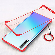 Cover Crystal Trasparente Rigida Cover H01 per Huawei Y8p Rosso