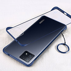 Cover Crystal Trasparente Rigida Cover H01 per Oppo A73 5G Blu