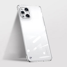 Cover Crystal Trasparente Rigida Cover H01 per Oppo Find X3 5G Argento