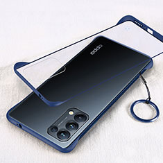 Cover Crystal Trasparente Rigida Cover H01 per Oppo Reno5 5G Blu