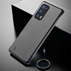 Cover Crystal Trasparente Rigida Cover H01 per Oppo Reno6 Pro 5G Nero