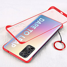 Cover Crystal Trasparente Rigida Cover H01 per Realme Q2 Pro 5G Rosso