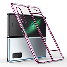 Cover Crystal Trasparente Rigida Cover H01 per Samsung Galaxy Fold Viola