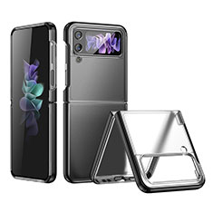 Cover Crystal Trasparente Rigida Cover H01 per Samsung Galaxy Z Flip4 5G Nero