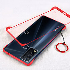 Cover Crystal Trasparente Rigida Cover H01 per Vivo Y50 Rosso