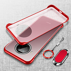 Cover Crystal Trasparente Rigida Cover H01 per Xiaomi Mi 10i 5G Rosso