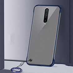 Cover Crystal Trasparente Rigida Cover H01 per Xiaomi Redmi K30 4G Blu