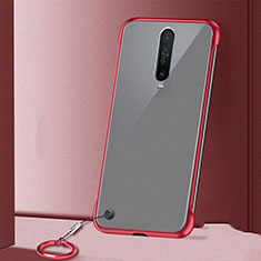 Cover Crystal Trasparente Rigida Cover H01 per Xiaomi Redmi K30 4G Rosso