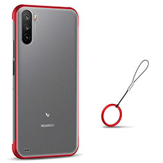 Cover Crystal Trasparente Rigida Cover H02 per Huawei Mate 40 Lite 5G Rosso