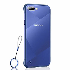 Cover Crystal Trasparente Rigida Cover H02 per Oppo A12e Blu