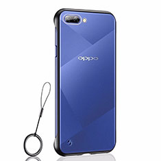 Cover Crystal Trasparente Rigida Cover H02 per Oppo A12e Nero