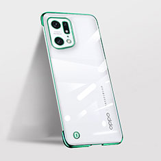 Cover Crystal Trasparente Rigida Cover H02 per Oppo Find X5 Pro 5G Verde