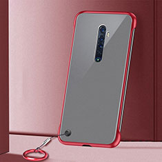 Cover Crystal Trasparente Rigida Cover H02 per Oppo Reno2 Rosso