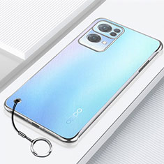 Cover Crystal Trasparente Rigida Cover H02 per Oppo Reno7 Pro 5G Argento