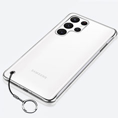 Cover Crystal Trasparente Rigida Cover H02 per Samsung Galaxy S21 Ultra 5G Argento