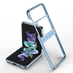 Cover Crystal Trasparente Rigida Cover H02 per Samsung Galaxy Z Flip4 5G Cielo Blu