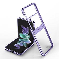 Cover Crystal Trasparente Rigida Cover H02 per Samsung Galaxy Z Flip4 5G Viola