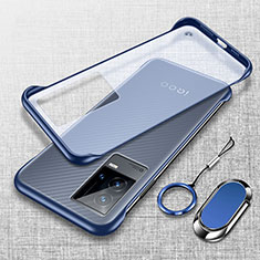 Cover Crystal Trasparente Rigida Cover H02 per Vivo iQOO 8 5G Blu
