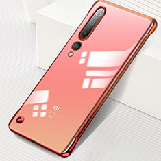 Cover Crystal Trasparente Rigida Cover H02 per Xiaomi Mi 10 Rosso