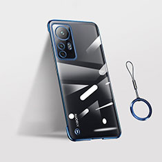 Cover Crystal Trasparente Rigida Cover H02 per Xiaomi Mi 12 5G Blu
