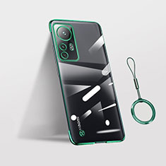 Cover Crystal Trasparente Rigida Cover H02 per Xiaomi Mi 12 5G Verde