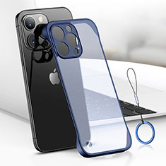 Cover Crystal Trasparente Rigida Cover H03 per Apple iPhone 15 Pro Max Blu