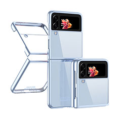 Cover Crystal Trasparente Rigida Cover H03 per Samsung Galaxy Z Flip4 5G Blu