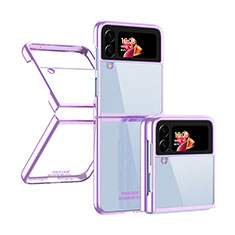 Cover Crystal Trasparente Rigida Cover H03 per Samsung Galaxy Z Flip4 5G Viola