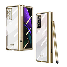 Cover Crystal Trasparente Rigida Cover H03 per Samsung Galaxy Z Fold2 5G Oro