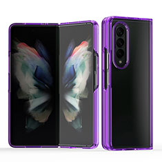 Cover Crystal Trasparente Rigida Cover H03 per Samsung Galaxy Z Fold4 5G Viola