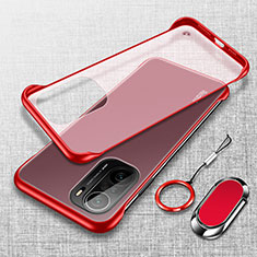 Cover Crystal Trasparente Rigida Cover H03 per Xiaomi Mi 11X Pro 5G Rosso