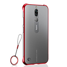 Cover Crystal Trasparente Rigida Cover H03 per Xiaomi Redmi 8 Rosso