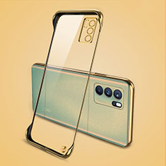 Cover Crystal Trasparente Rigida Cover H04 per Oppo Reno6 5G Oro