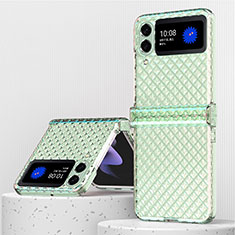 Cover Crystal Trasparente Rigida Cover H04 per Samsung Galaxy Z Flip3 5G Verde
