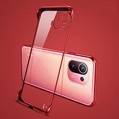 Cover Crystal Trasparente Rigida Cover H04 per Xiaomi Mi 11 Pro 5G Rosso