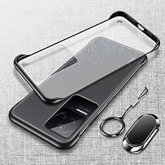 Cover Crystal Trasparente Rigida Cover H04 per Xiaomi Redmi K50 5G Nero