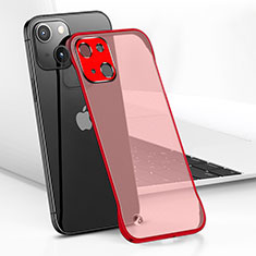 Cover Crystal Trasparente Rigida Cover H05 per Apple iPhone 13 Mini Rosso
