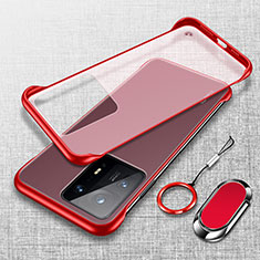 Cover Crystal Trasparente Rigida Cover H05 per Xiaomi Mi Mix 4 5G Rosso