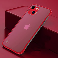 Cover Crystal Trasparente Rigida Cover H06 per Apple iPhone 13 Mini Rosso