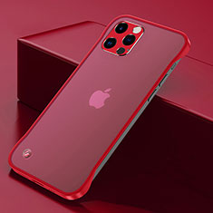 Cover Crystal Trasparente Rigida Cover H07 per Apple iPhone 15 Pro Rosso