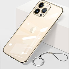 Cover Crystal Trasparente Rigida Cover H09 per Apple iPhone 13 Pro Oro