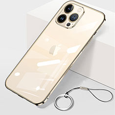 Cover Crystal Trasparente Rigida Cover H09 per Apple iPhone 14 Pro Oro