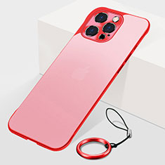 Cover Crystal Trasparente Rigida Cover H10 per Apple iPhone 13 Pro Rosso