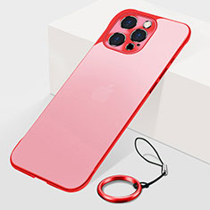 Cover Crystal Trasparente Rigida Cover H10 per Apple iPhone 14 Pro Rosso