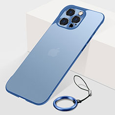 Cover Crystal Trasparente Rigida Cover H10 per Apple iPhone 15 Pro Max Blu