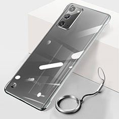 Cover Crystal Trasparente Rigida Cover JS1 per Samsung Galaxy Note 20 5G Argento