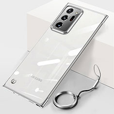 Cover Crystal Trasparente Rigida Cover JS1 per Samsung Galaxy Note 20 Ultra 5G Argento